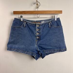 Y2K No Excuses Womens Jean Shorts Size 11/12 high rise No Waistband